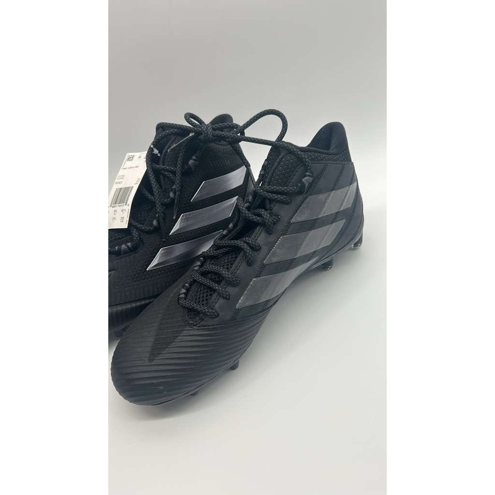 New Adidas F97423 Men's Sz 9 Black/Gray Freak Carbon Mid Football Cleats - Picture 3 of 6